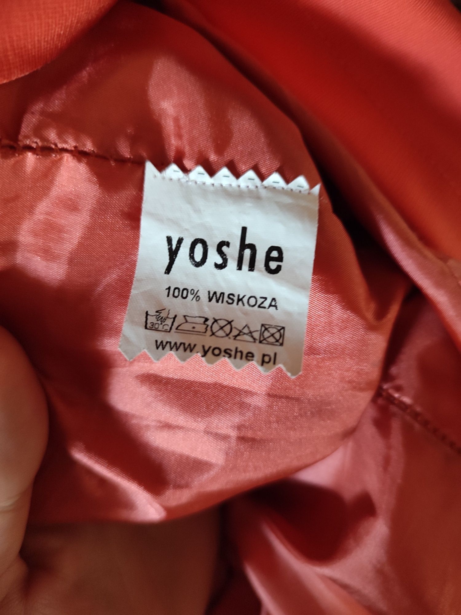 Yoshe pomarańczowa sukienka mini 100% wiskoza rozm. S