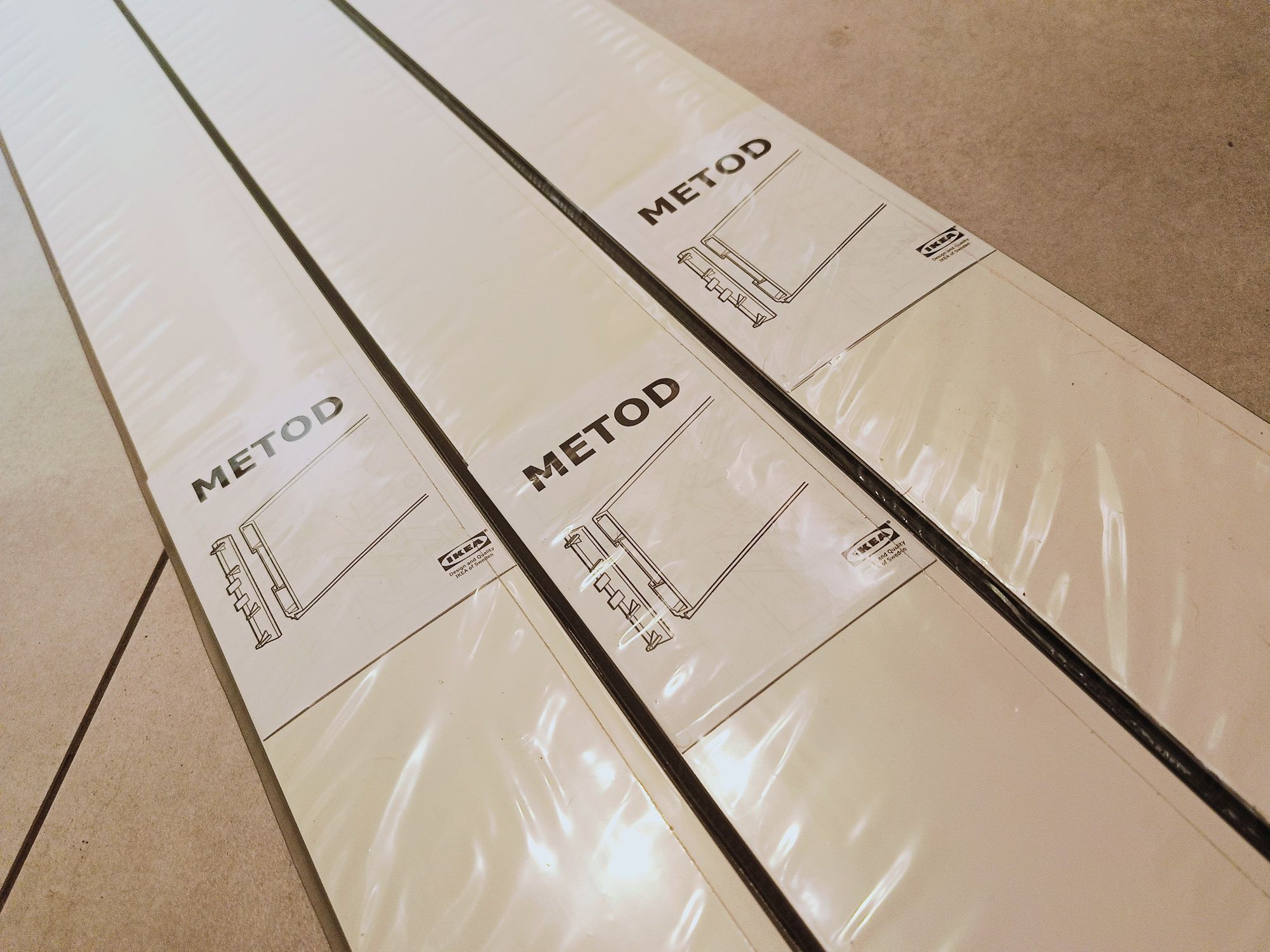 IKEA Förbatträ 220x8 Cokół cokoły kremowe nowe do METOD