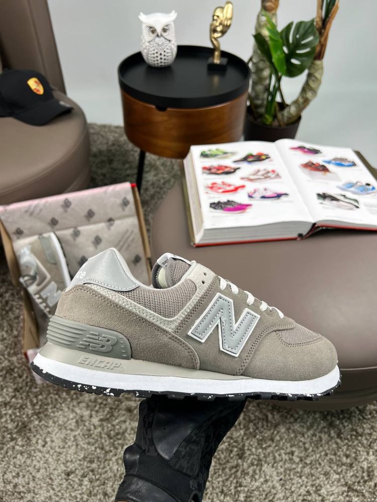 Чоловічі кросівки нью беланс New Balance 574 Brown White [41-45]