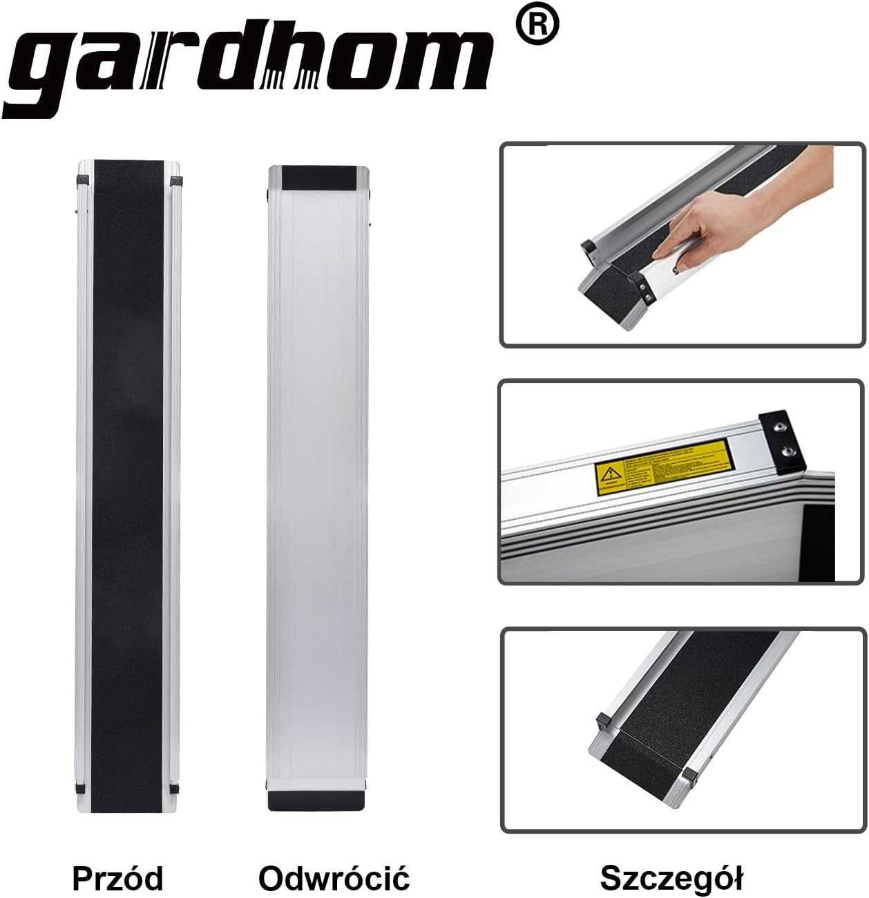 gardhom teleskopowe rampy do wózków inwalidzkich 98,5cm - 183cm