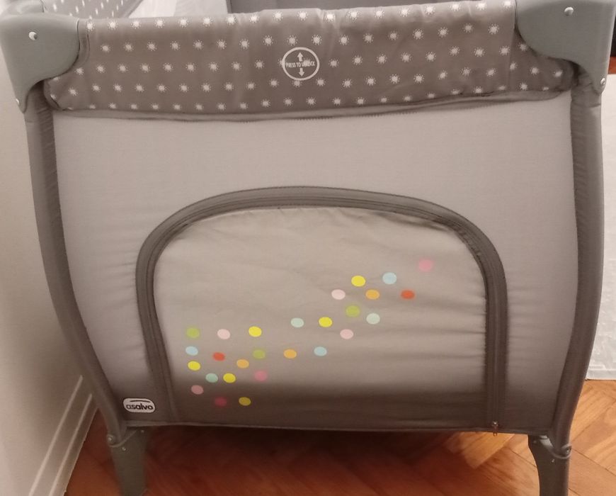 Conjunto com Cama de viagem para bebé+ colchão viscoelástico+ cobertur