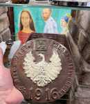 1916 ceramiczna Polska plakieta patriotyczna