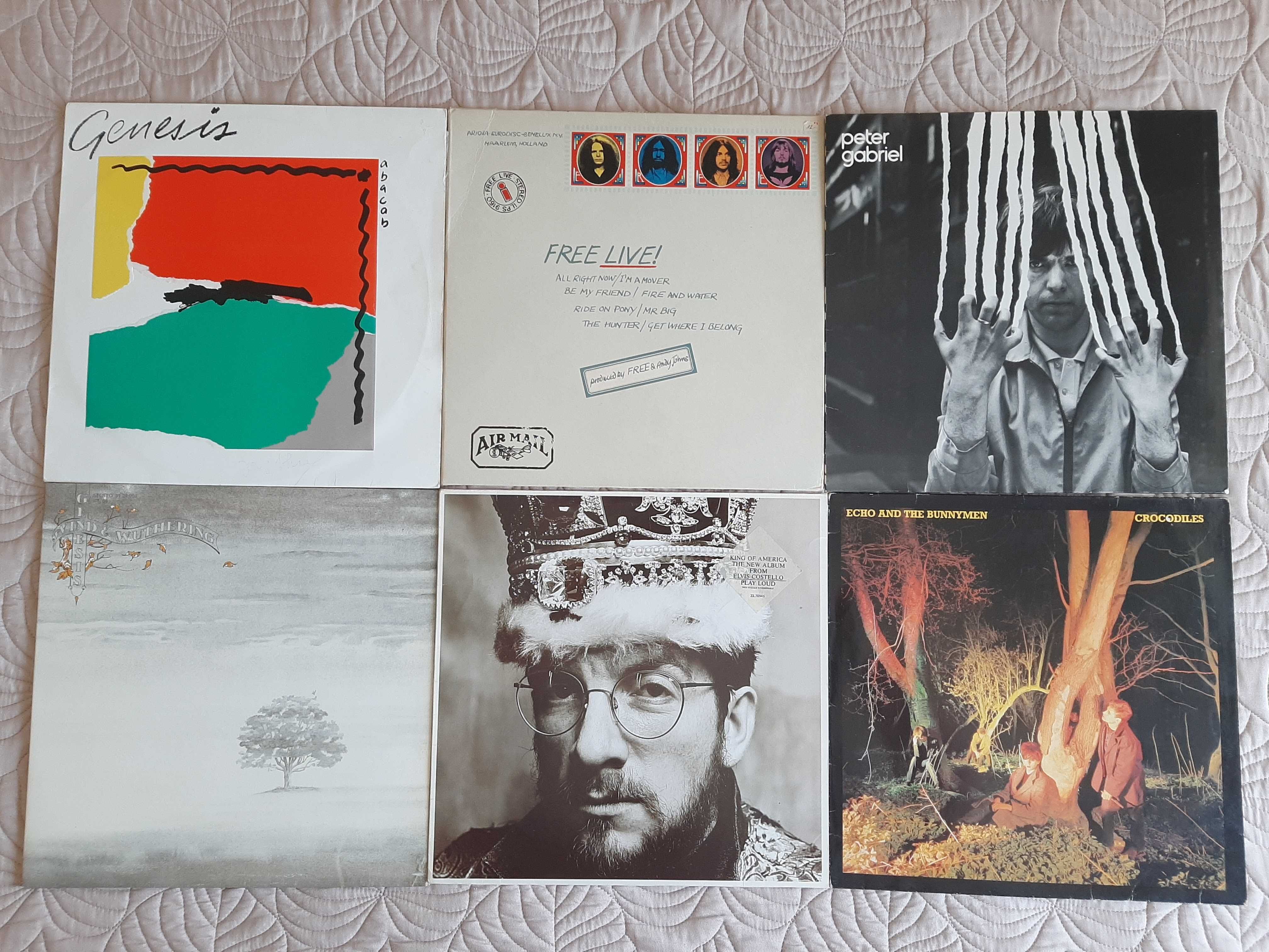 Free- Elvis Costello– Echo & Bunnymen– Peter Gabriel– Genesis–Vinil LP