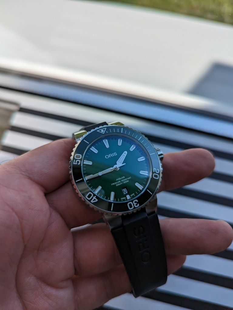 Oris Aquis 39.5mm piękny zielony