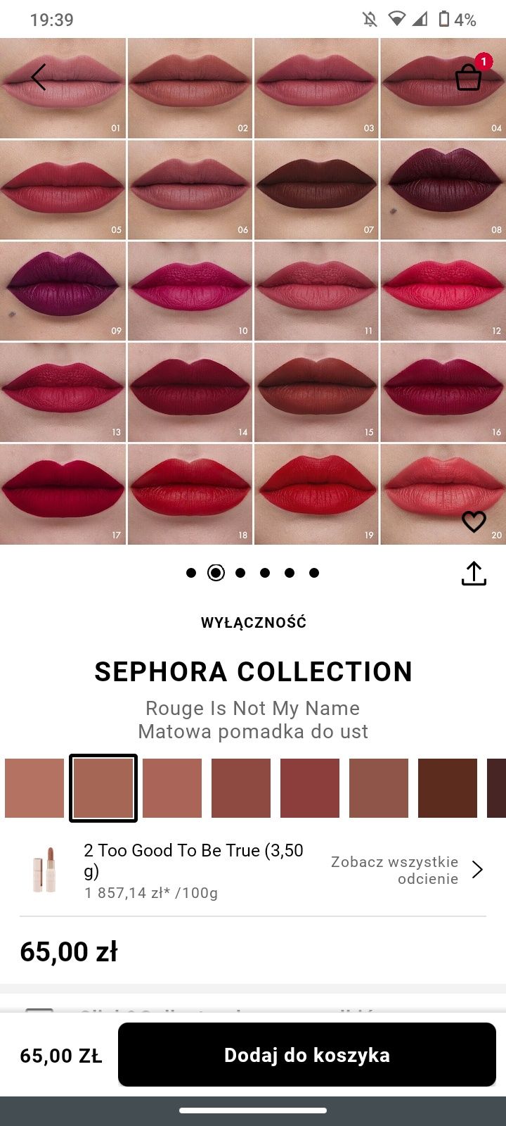 SEPHORA Rouge Is Not My Name 3,5g kol. 02 TOO GOOD TO BE TRUE pomadka