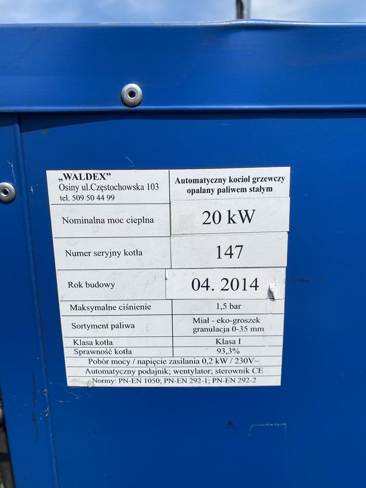 Komplet czesci do pieca 20kW