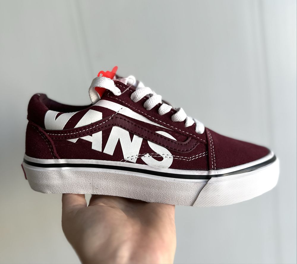 Кеди vans old school в кольорі vine red, бардові, розмір 36-41