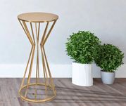 Okrągły metalowy stolik pomocniczy Glam Ø38xH80cm Mauro Ferretti