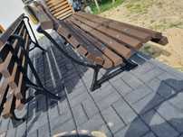 Ławki prl retro metal i drewno loft
