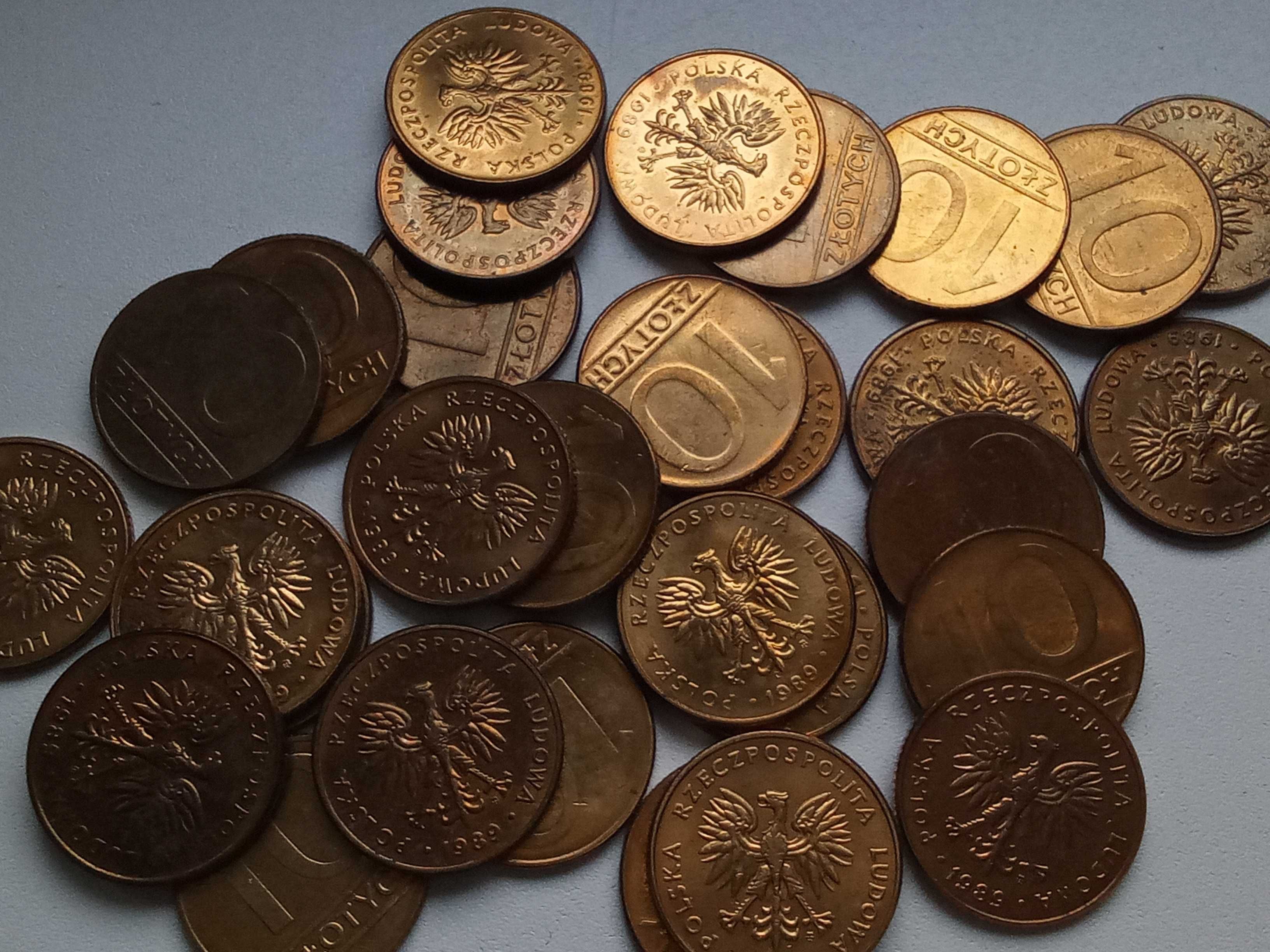 Monety polskie 10 złoty zestaw bardzo ładne.
