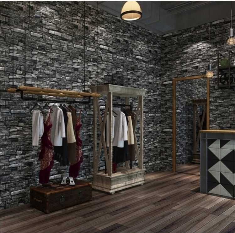 Nowe PANELE 3D Ścienne Samoprzylepne Szara Cegła Tapeta (WYPRZEDAŻ)