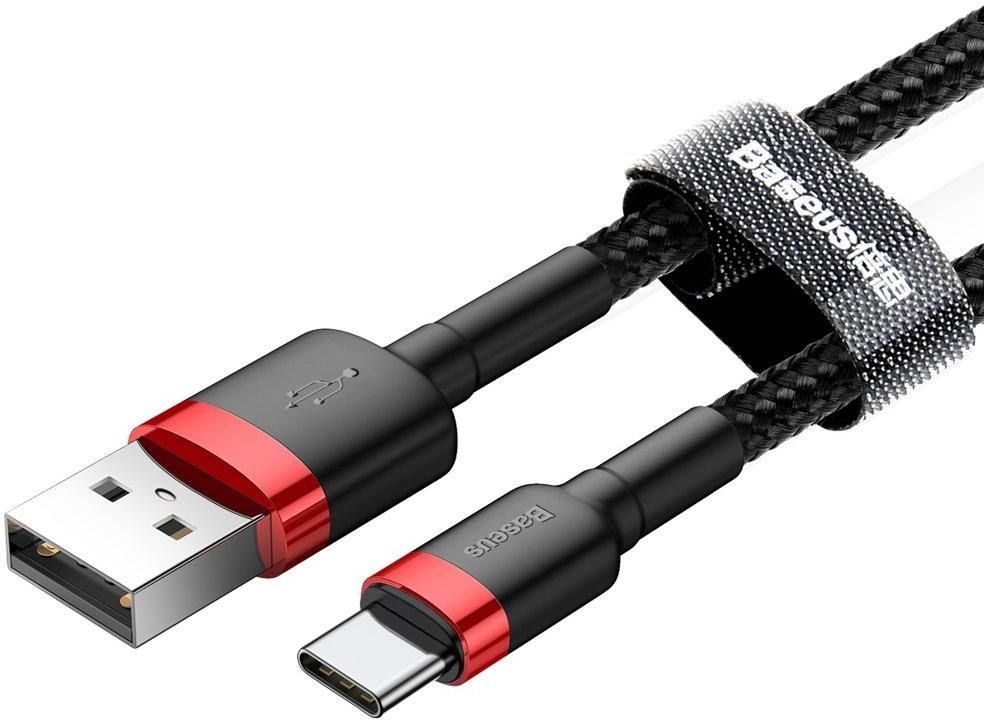 KABEL USB-A -> USB-C Baseus Cafule CATKLF-U91 300cm 2A QC 3.0 CZARNO