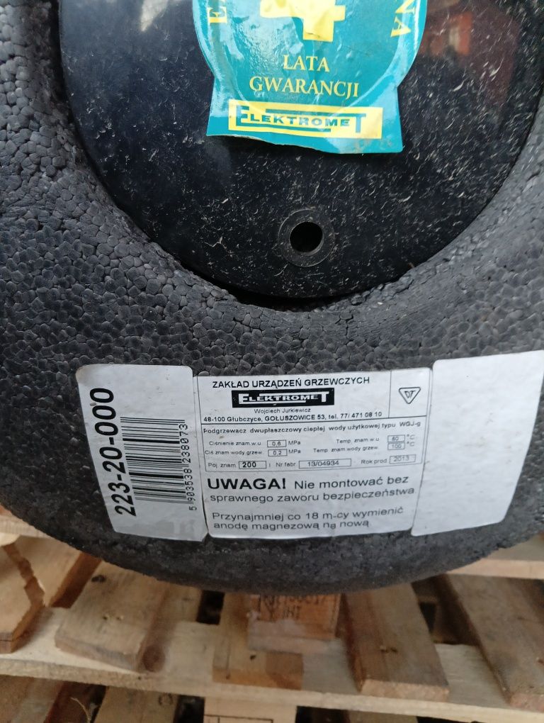 Bojler 200l dwupłaszczowy Elektromet