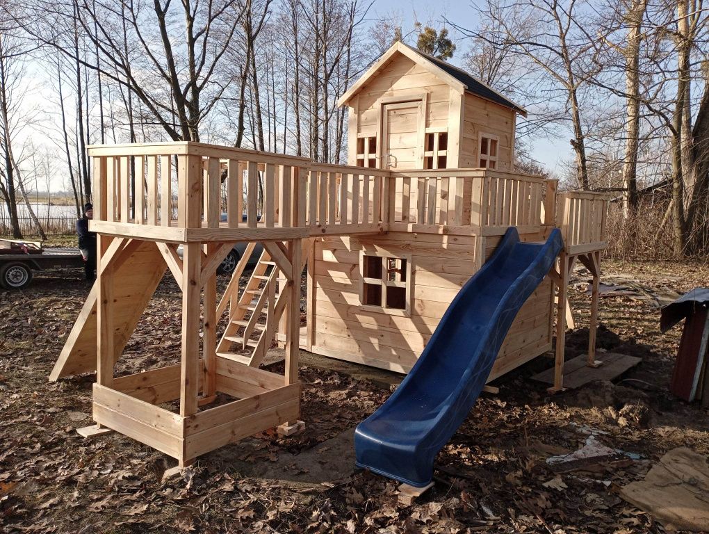 Duży domek dla dzieci plac zabaw drewniany (altany, donic