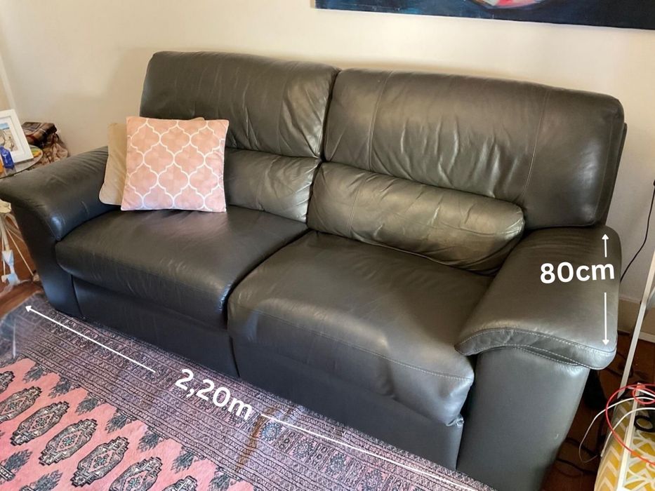 Sofas de pele com descanso automatico