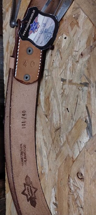 Stars & Stripes Pas Skórzany Kowbojski Country Western Pasek