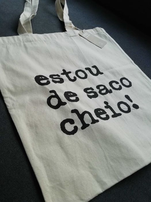 Tote bag - Saco de pano cru com estampagem