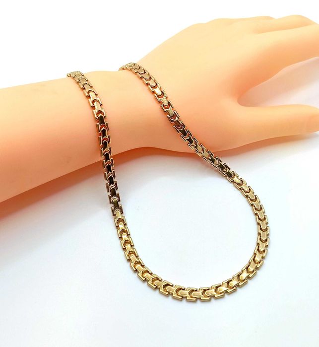 Złoty łańcuszek naszyjnik YES Pr.333 W:13,95gr Dł:50cm Szer:5mm