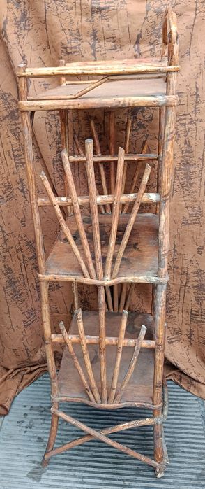 Вінтажні етажерка з лози