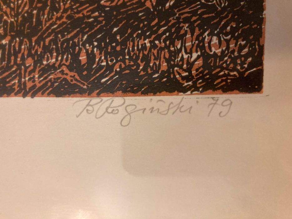 Obraz grafika „Ratusz staromiejski w Gdańsku” B. Rosiński, 1979