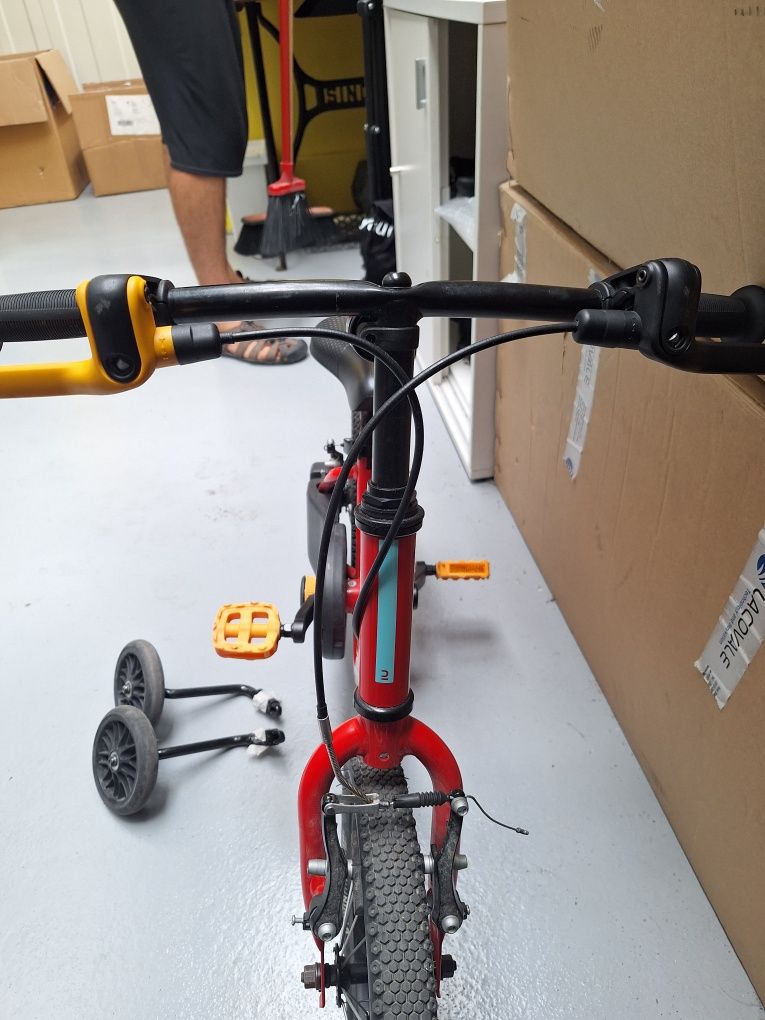Bicicleta de criança btwin disco ver 100 roda 14