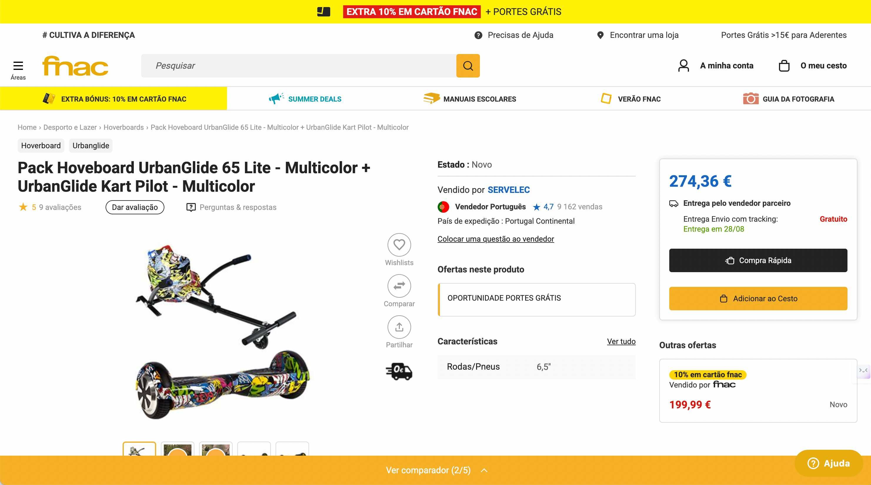 HOVERBOARD Storex UrbanGlide 100 - Multicor (FNAC)