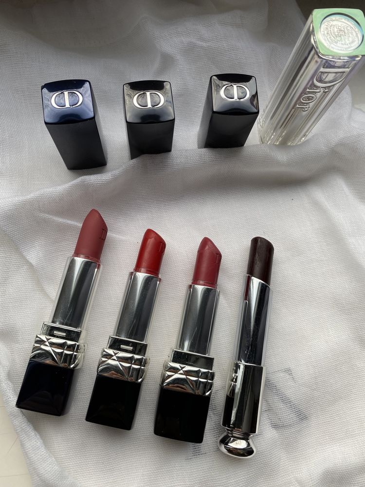 Zestaw szminek Dior szminka pomadka błyszczyk kosmetyki makijaż makeup