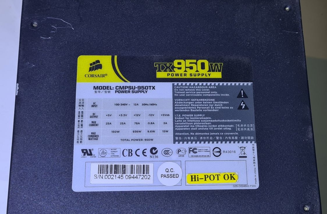 Corsair 950W TX950W