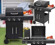 GRILL OGRODOWY Gazowy 3+1 Z Palnikiem Bocznym Szafką Na Kołach 11,6kW