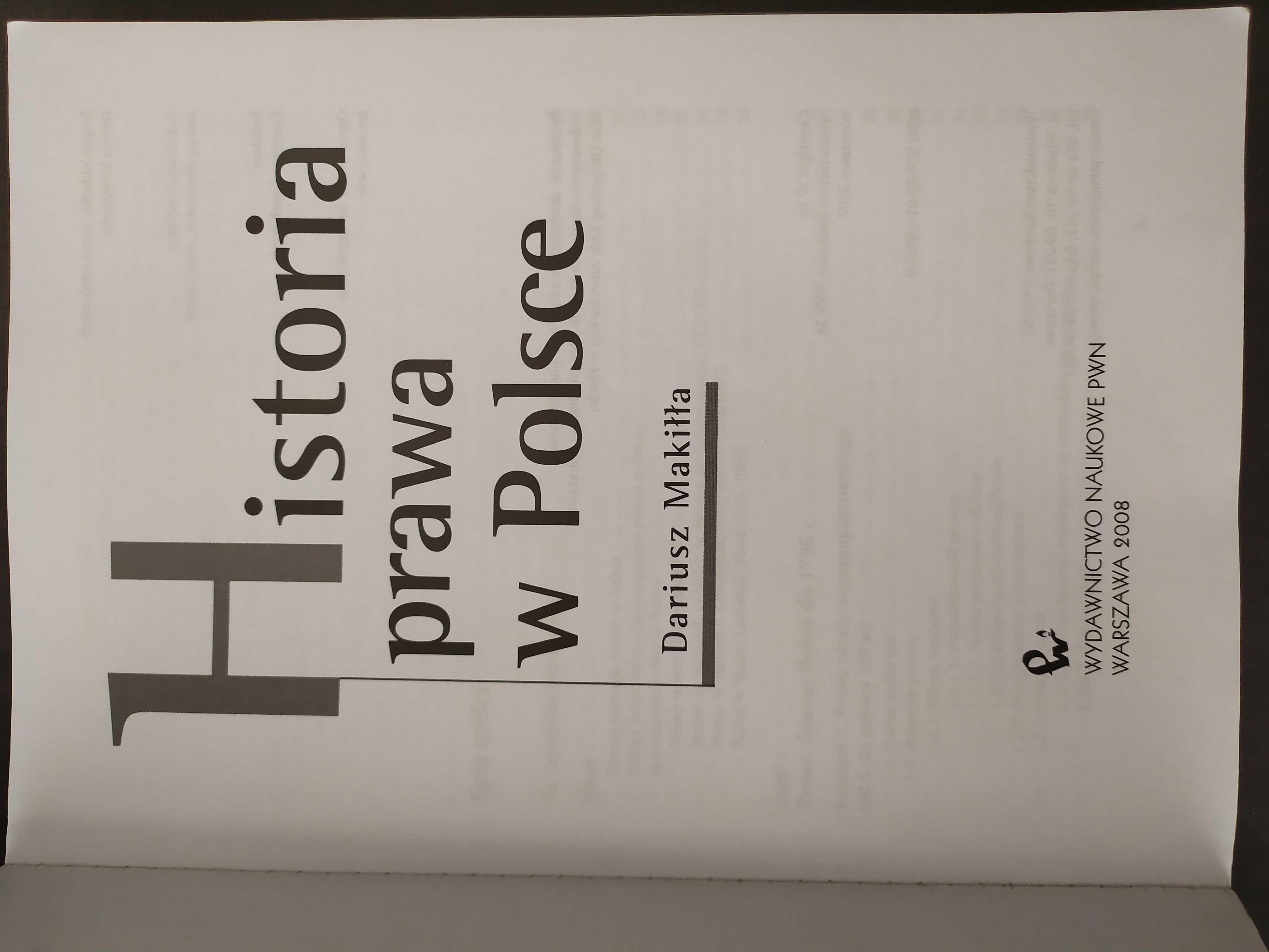 Historia prawa w Polsce- Dariusz Makiłła