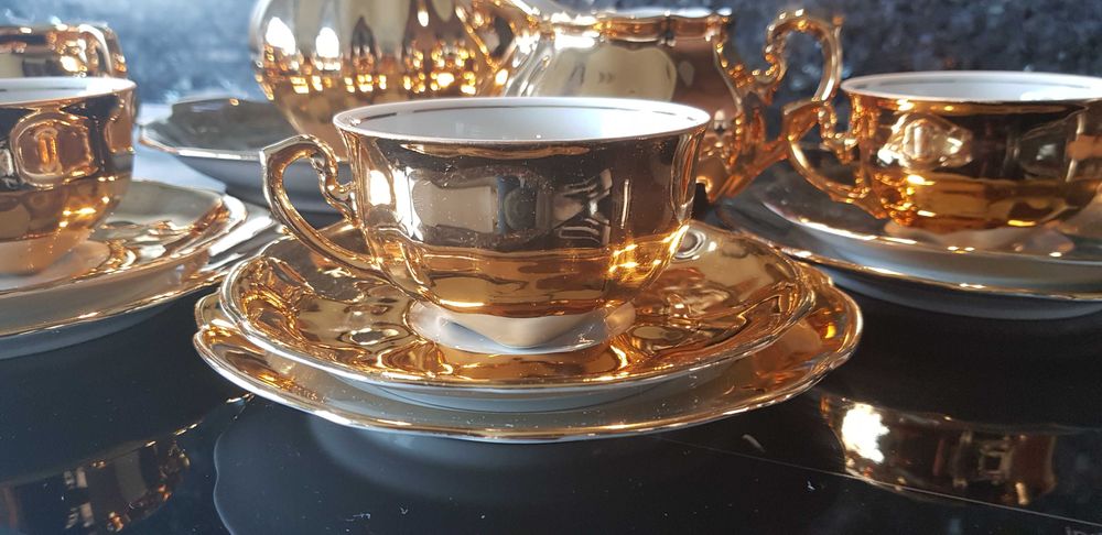 Ćmielów Serwis kawa/herbata+Patera+zestaw deserowy Lata 60-te Unikat