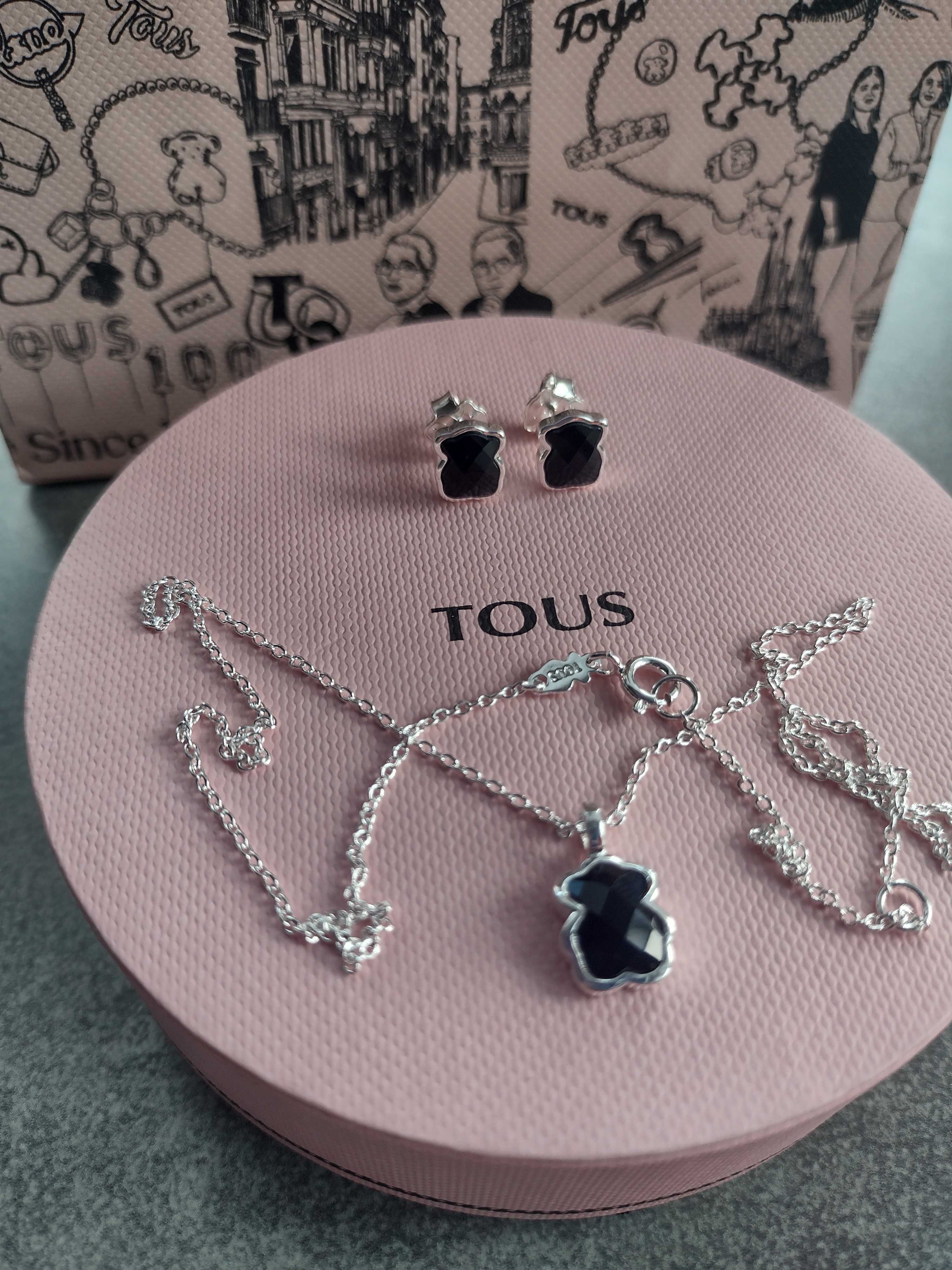 Nowy komplet biżuterii Tous Color, kolczyki Tous , Naszyjnik Tous