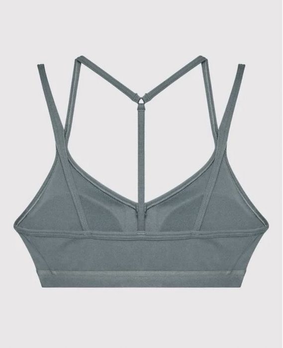 топ топик adidas yoga essentials light-support лиф серо-зеленый ориг