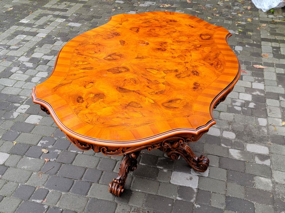 Вінтажний Дубовый обеденный стол резьба Барокко  Бельгия