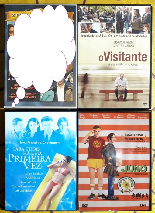 A: DVDs Filmes 0,40 cêntimos Comédia, Terror, Românticos, Ficção