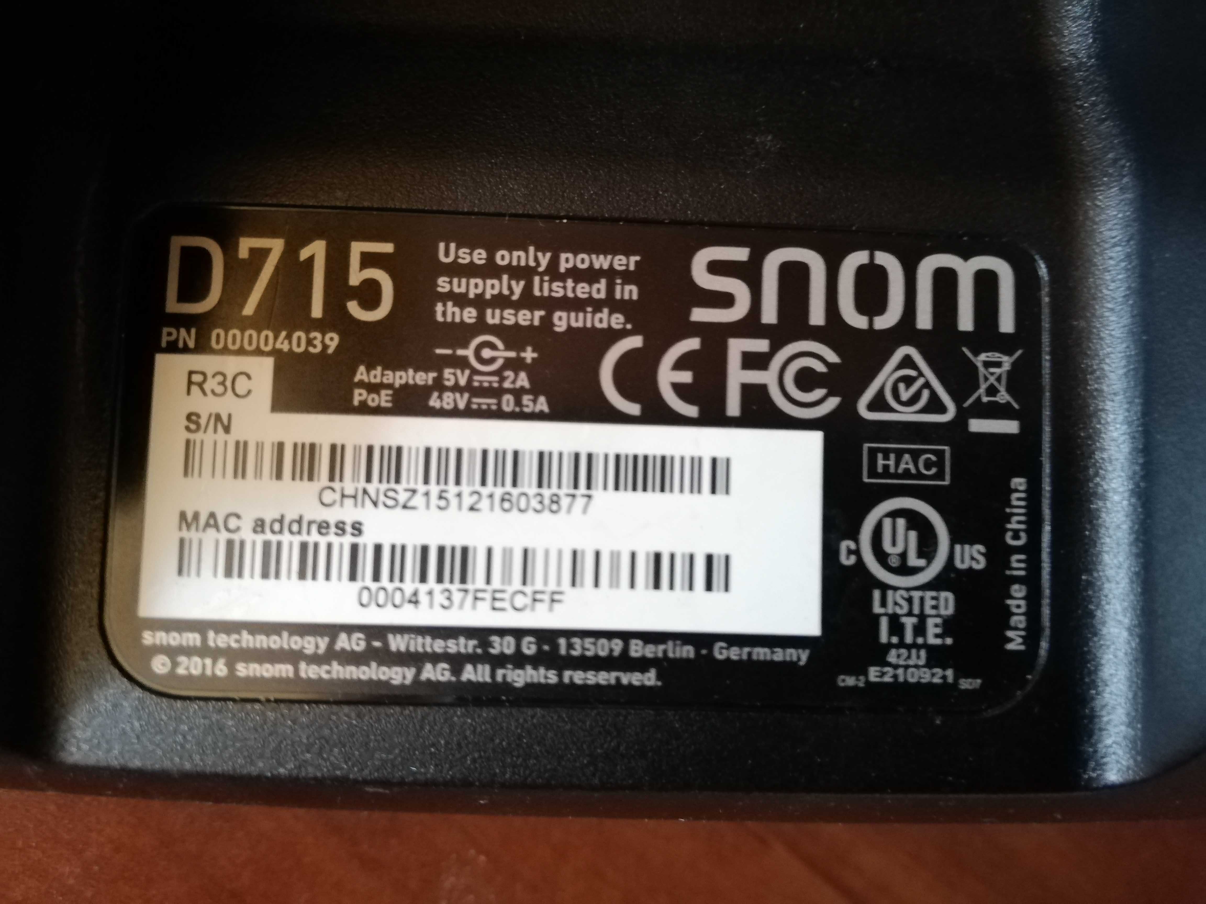 Snom D715 Telefon IP VOIP czarny
