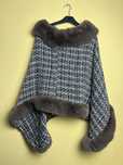 Faux Fur Avant Garde Poncho Sztuczne Futro