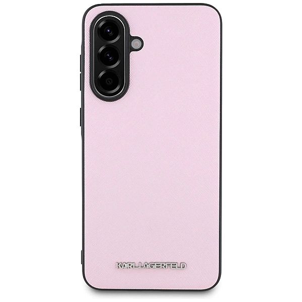 Etui Karl Lagerfeld Saffiano Metal Logo na Samsung Galaxy A56 - różowe