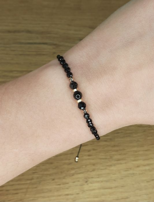 Bransoletka z czarnym turmalinem