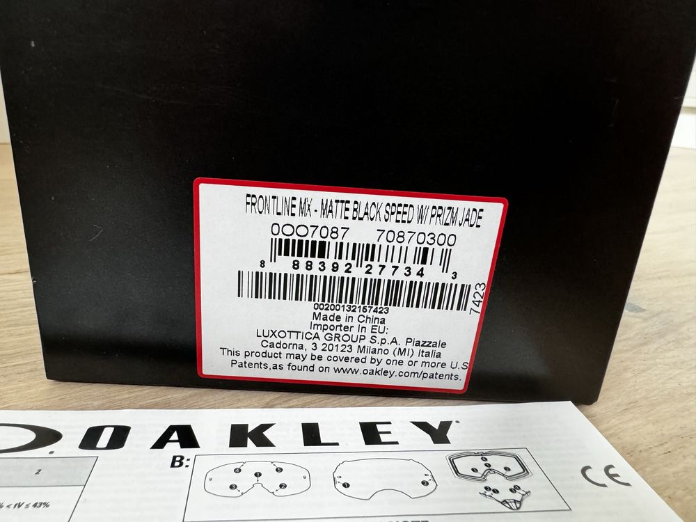Gogle Oakley Frontline MX - Matte Black Speed Prizm Jade