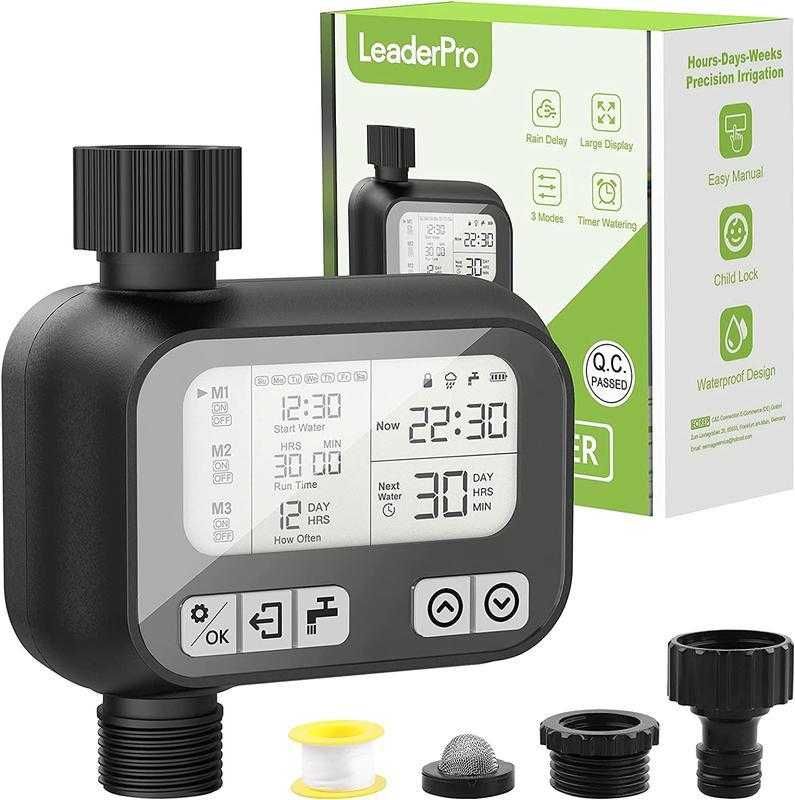 Автополив | Таймер для подачи воды Leaderpro | Автоматический полив