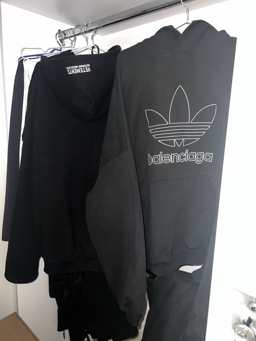 balenciaga x adidas hoodie large fit