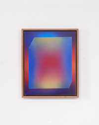 Obraz op art sfumato gradient czerwony niebieski 40cm x 30cm