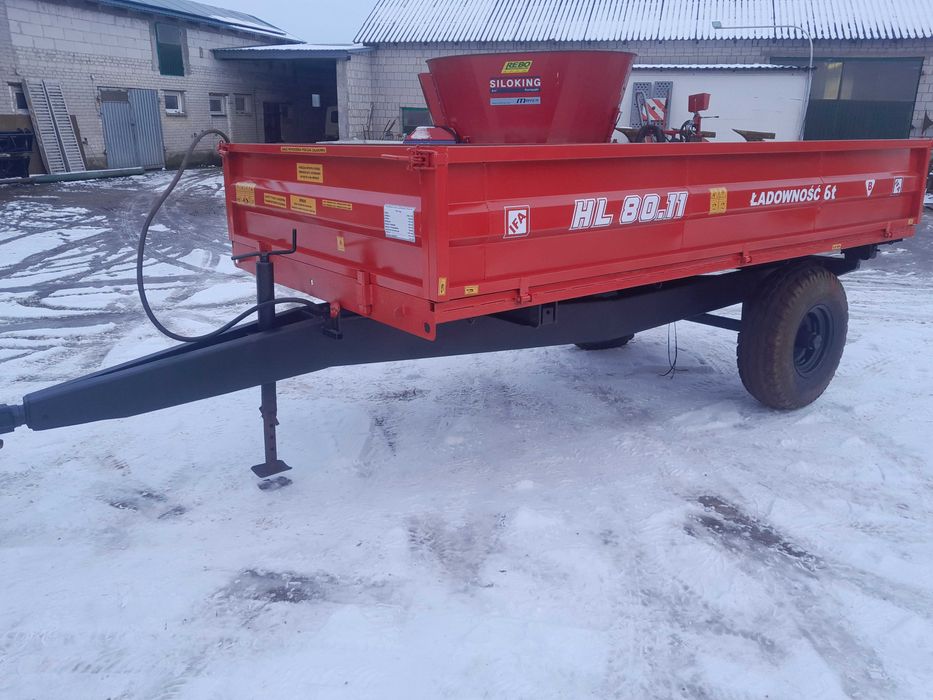 Przyczepa wywrotka 1 os 3 strony wywrot