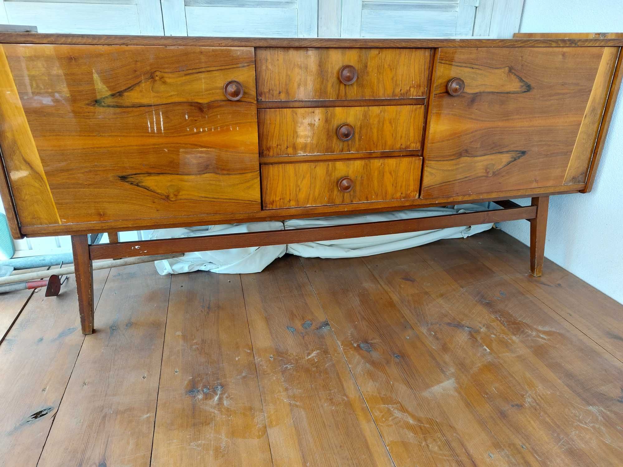 Komoda Sideboard BILEA Lata 60 Rumunia PRL duża dług. 180 cm