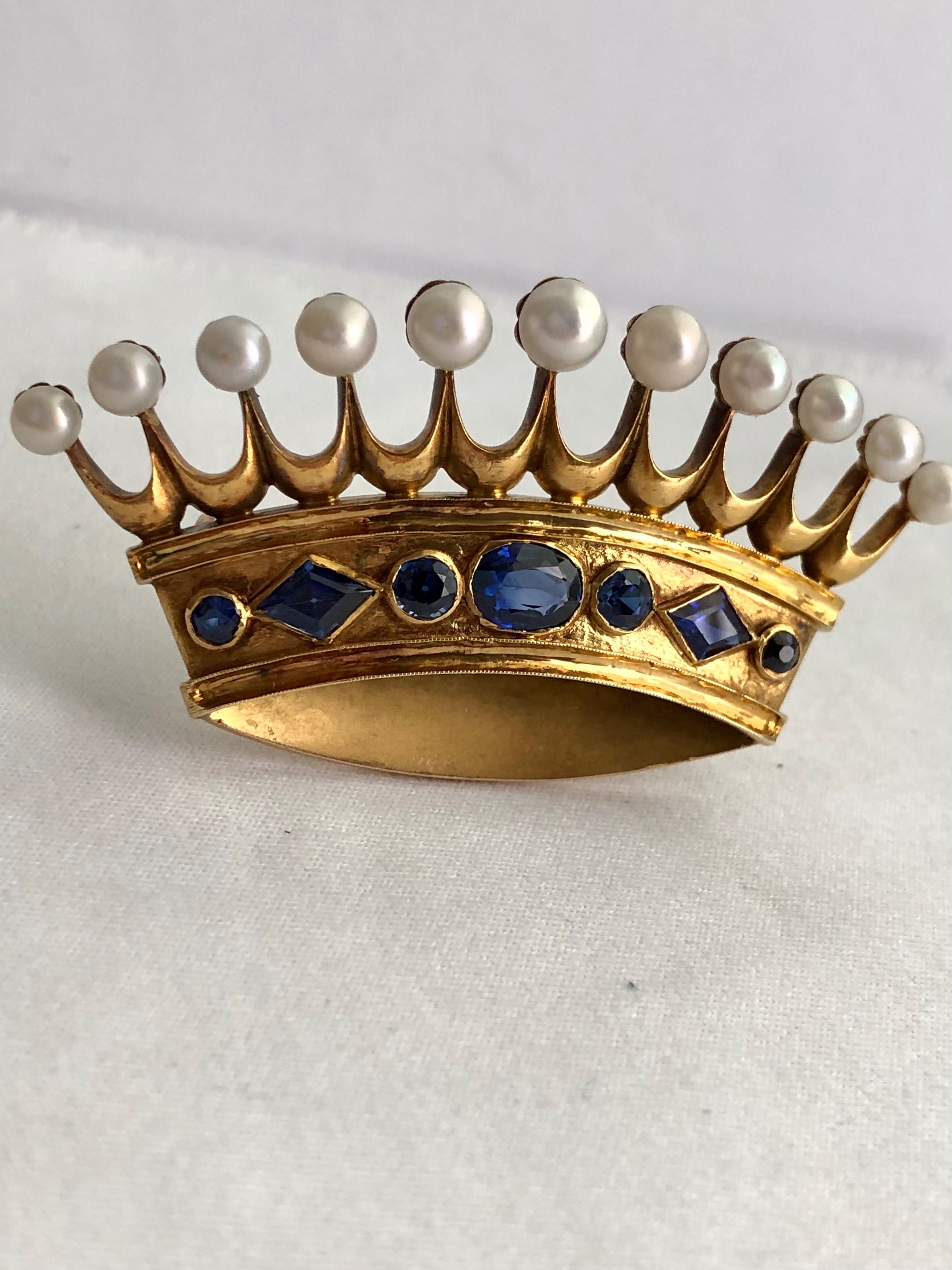Rosja Carska Przełom XIX /XX w. Złota broszka. 14K / 15,29g