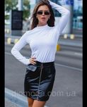 Спідниця екошкіра на замку