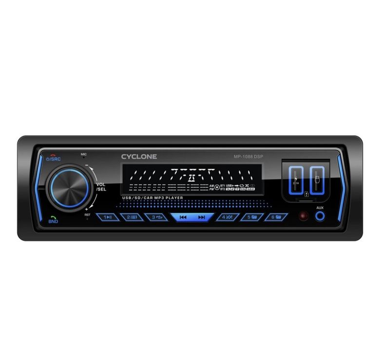 Автомагнітола "Cyclone" MP-1088 DSP BT/USB+USB Charge/MicroSD/ISO/