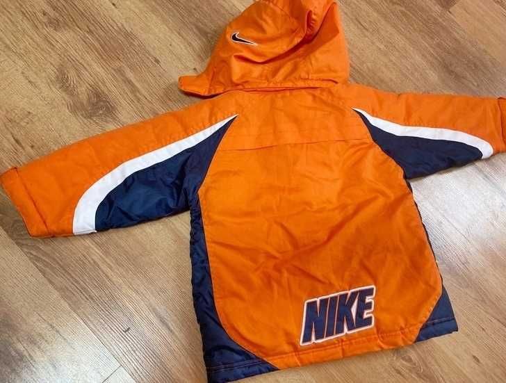 98 104 kurtka chlopieca nike orange neon wiosna dluzsza