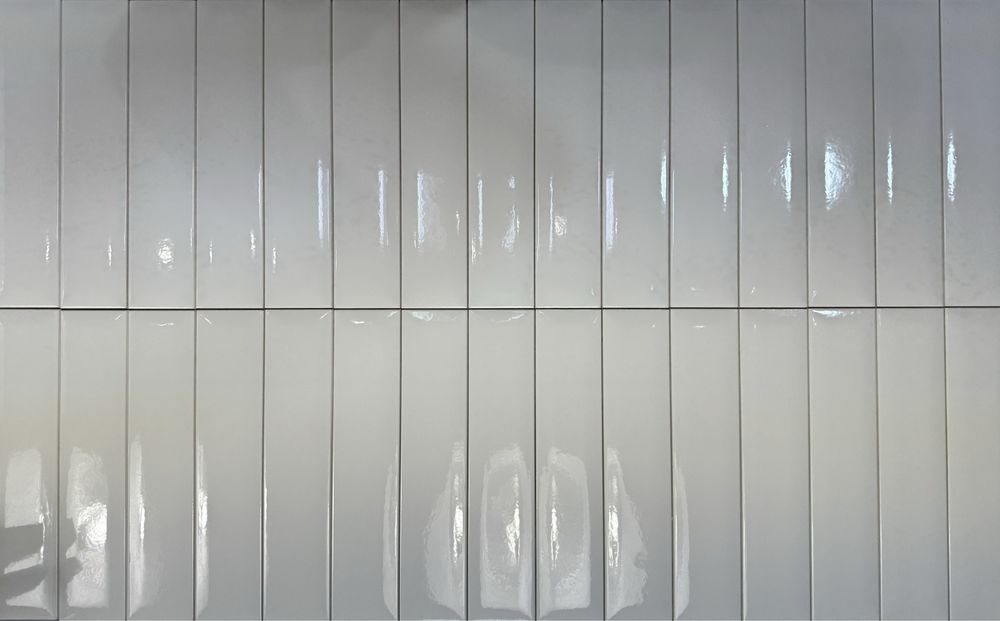 Płytki Monpelli White 29,8 x 6,5 cegiełka strukt połysk płytka ścienna